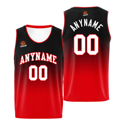 Custom Basketball Jersey Personalized Stitched Team Name Number Logo Black&Red enthsush