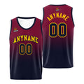 Custom Basketball Jersey Personalized Stitched Team Name Number Logo Burgundy&Black enthsush