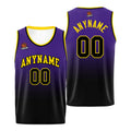 Custom Basketball Jersey Personalized Stitched Team Name Number Logo Purple&Black enthsush