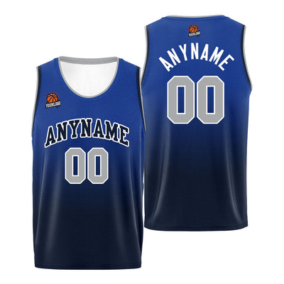Custom Basketball Jersey Personalized Stitched Team Name Number Logo Royal&Navy enthsush