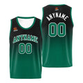 Custom Basketball Jersey Personalized Stitched Team Name Number Logo Black&Green enthsush