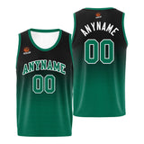 Custom Basketball Jersey Personalized Stitched Team Name Number Logo Black&Green