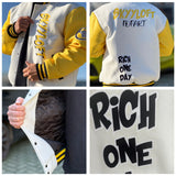 Custom Varsity Jacket Letterman jacket for Men, Women and Youth Black White