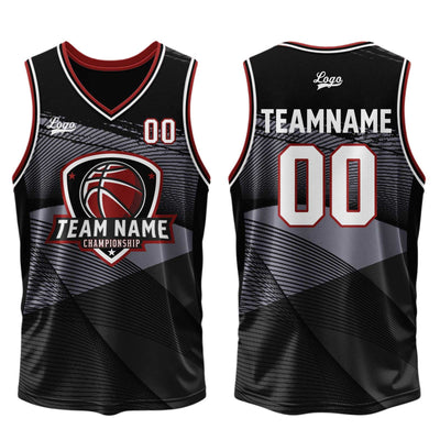 Custom Black Basketball Jersey Uniform Suit Printed Your Logo Name Number enthsush
