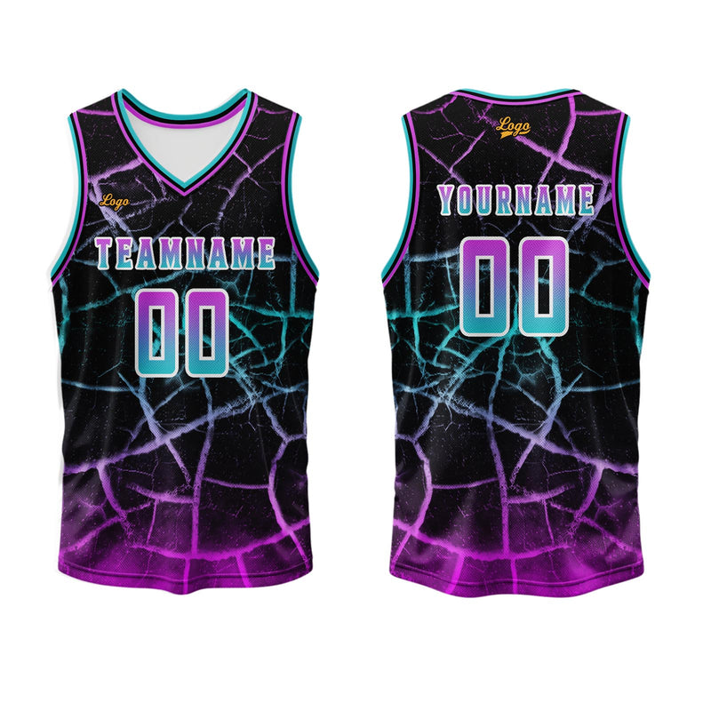 Custom Rose Purple Basketball Jersey Uniform Suit Printed Your Logo Name Number