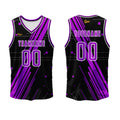 Custom Black Rose Purple Basketball Jersey Uniform Suit Printed Your Logo Name Number enthsush