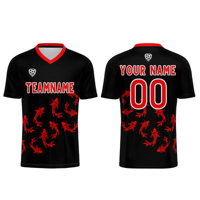 Custom Red Jerseys for Men Women Personalized Soccer Uniforms for Adult and Kid enthsush