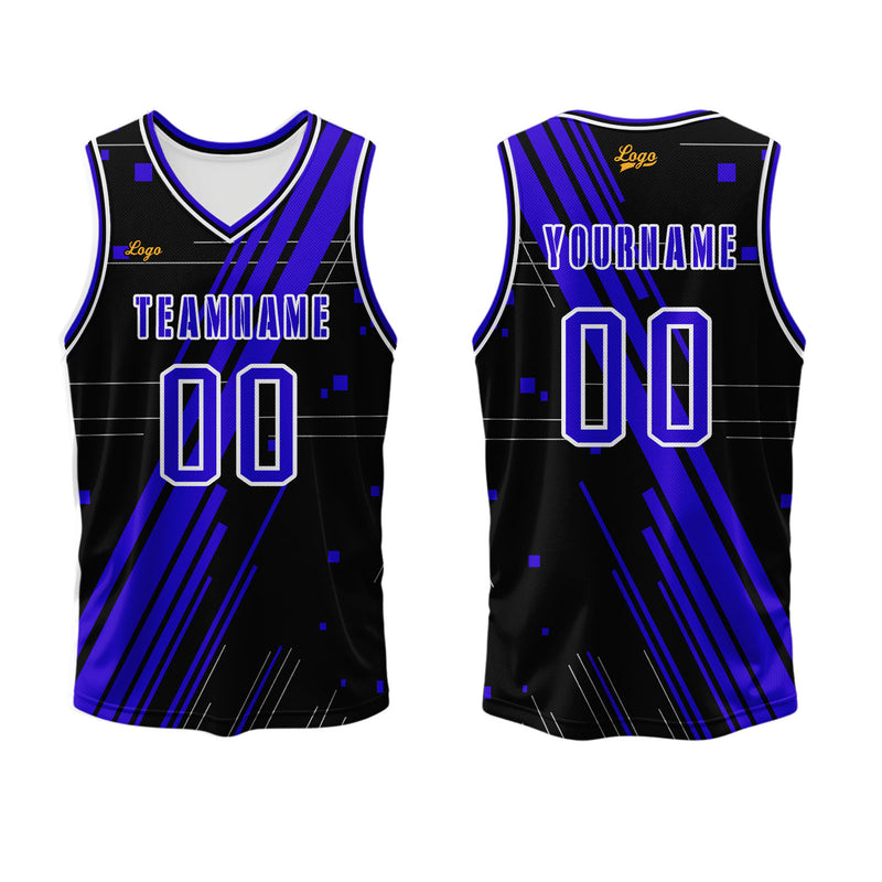 Custom Black Purple Basketball Jersey Uniform Suit Printed Your Logo Name Number