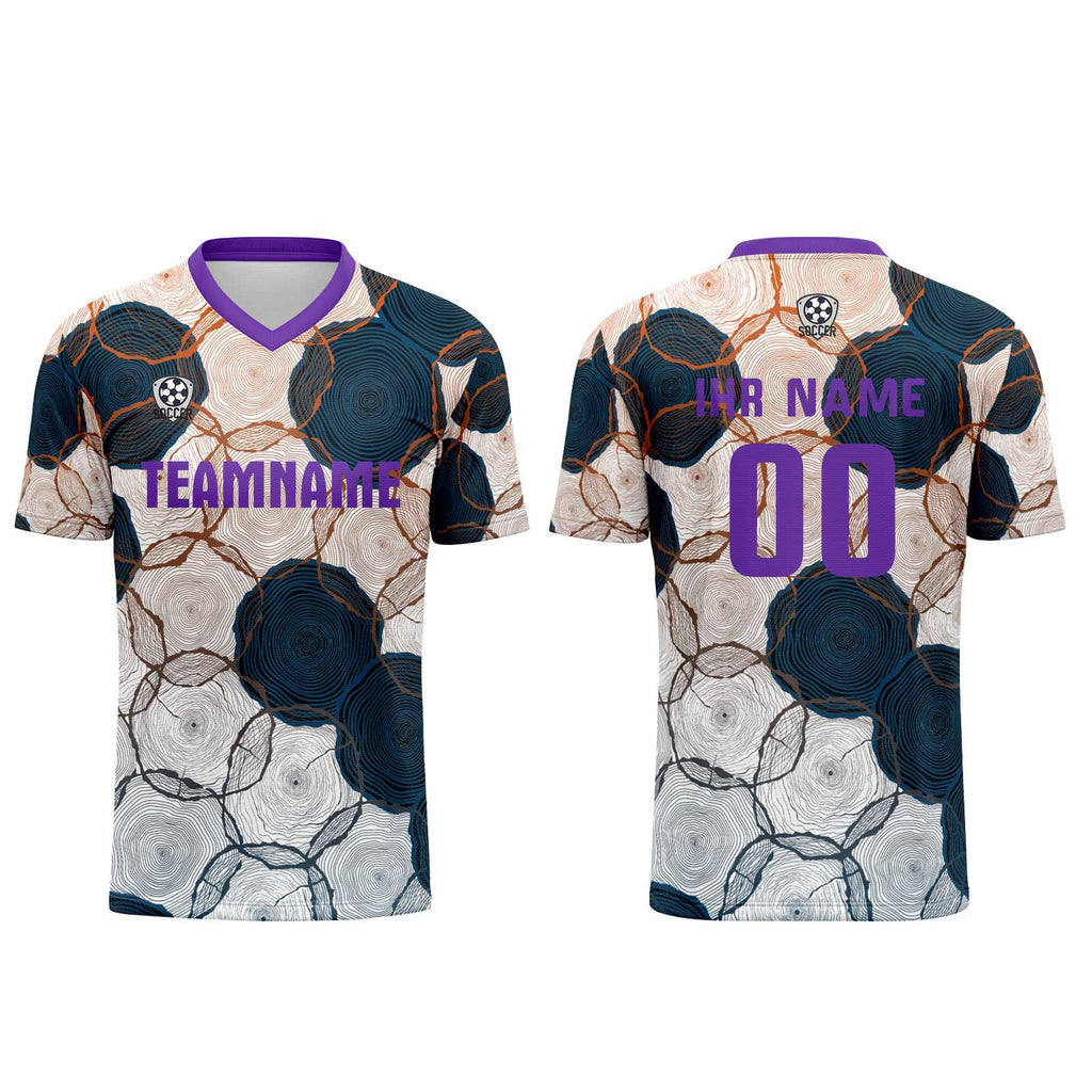 Custom Purple Dark Blue Jerseys for Men Women Personalized Soccer Uniforms for Adult and Kid enthsush