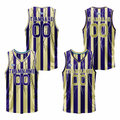 Custom Yellow Blue Reversible Basketball Suit for Adults and Kids Personalized Jersey enthsush