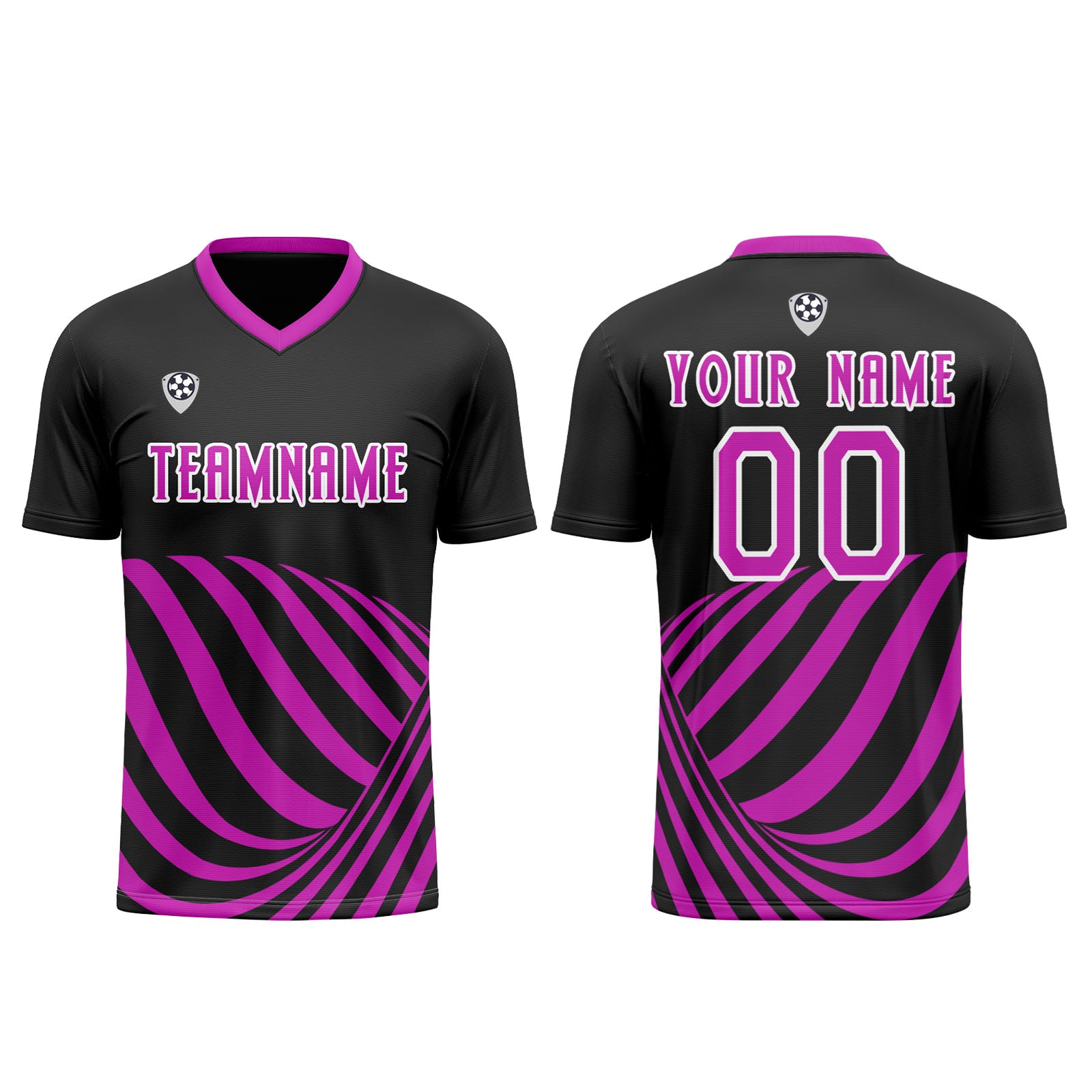 Custom Black Purple Soccer Jerseys for Men Women Personalized Soccer Uniforms for Adult and Kid enthsush