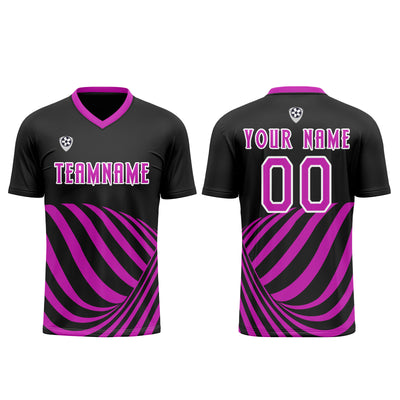 Custom Black Purple Soccer Jerseys for Men Women Personalized Soccer Uniforms for Adult and Kid enthsush
