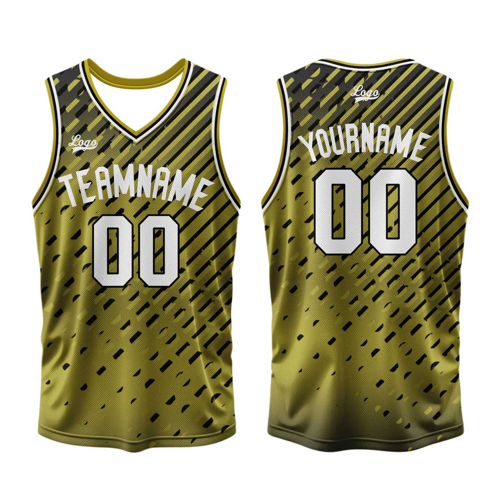 Custom Yellow Basketball Jersey Uniform Suit Printed Your Logo Name Number enthsush