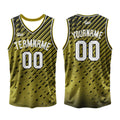Custom Yellow Basketball Jersey Uniform Suit Printed Your Logo Name Number enthsush