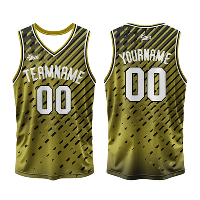 Custom Yellow Basketball Jersey Uniform Suit Printed Your Logo Name Number enthsush