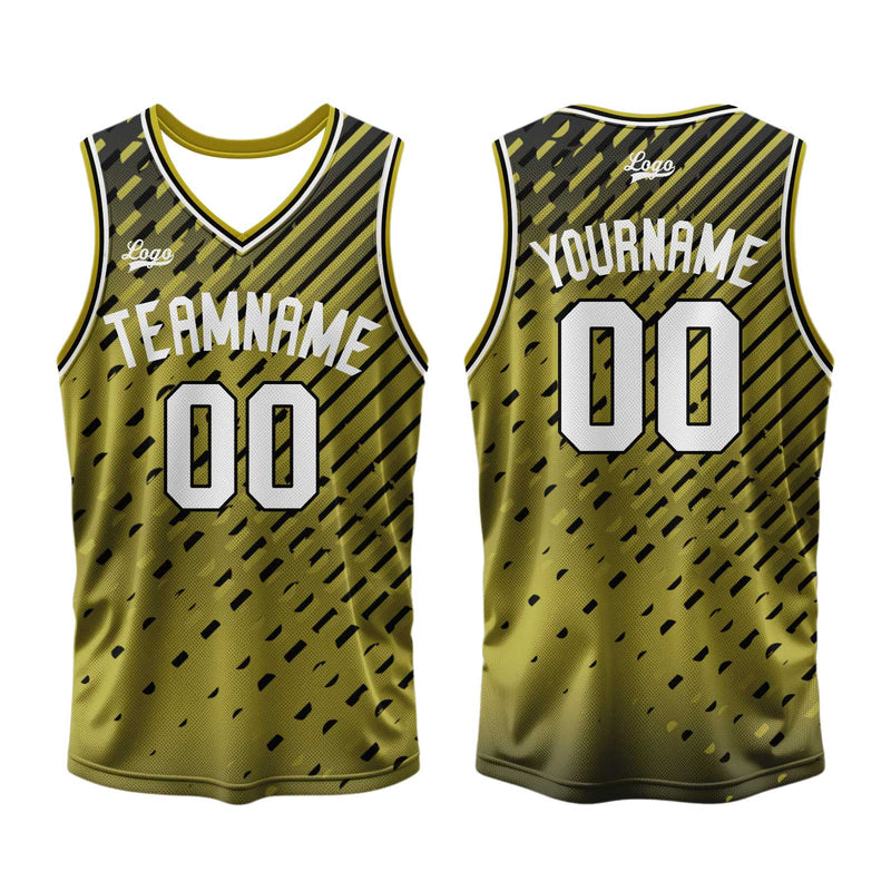 Custom Yellow Basketball Jersey Uniform Suit Printed Your Logo Name Number