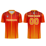 Custom Orange Yellow Jerseys for Men Women Personalized Soccer Uniforms for Adult and Kid