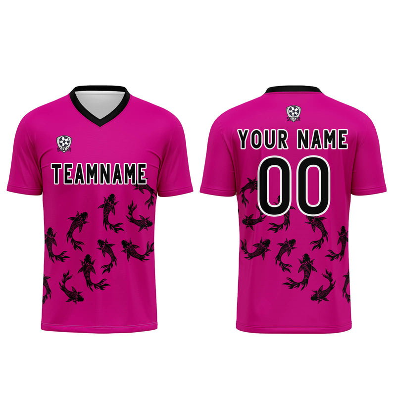 Custom Rose Purple Jerseys for Men Women Personalized Soccer Uniforms for Adult and Kid