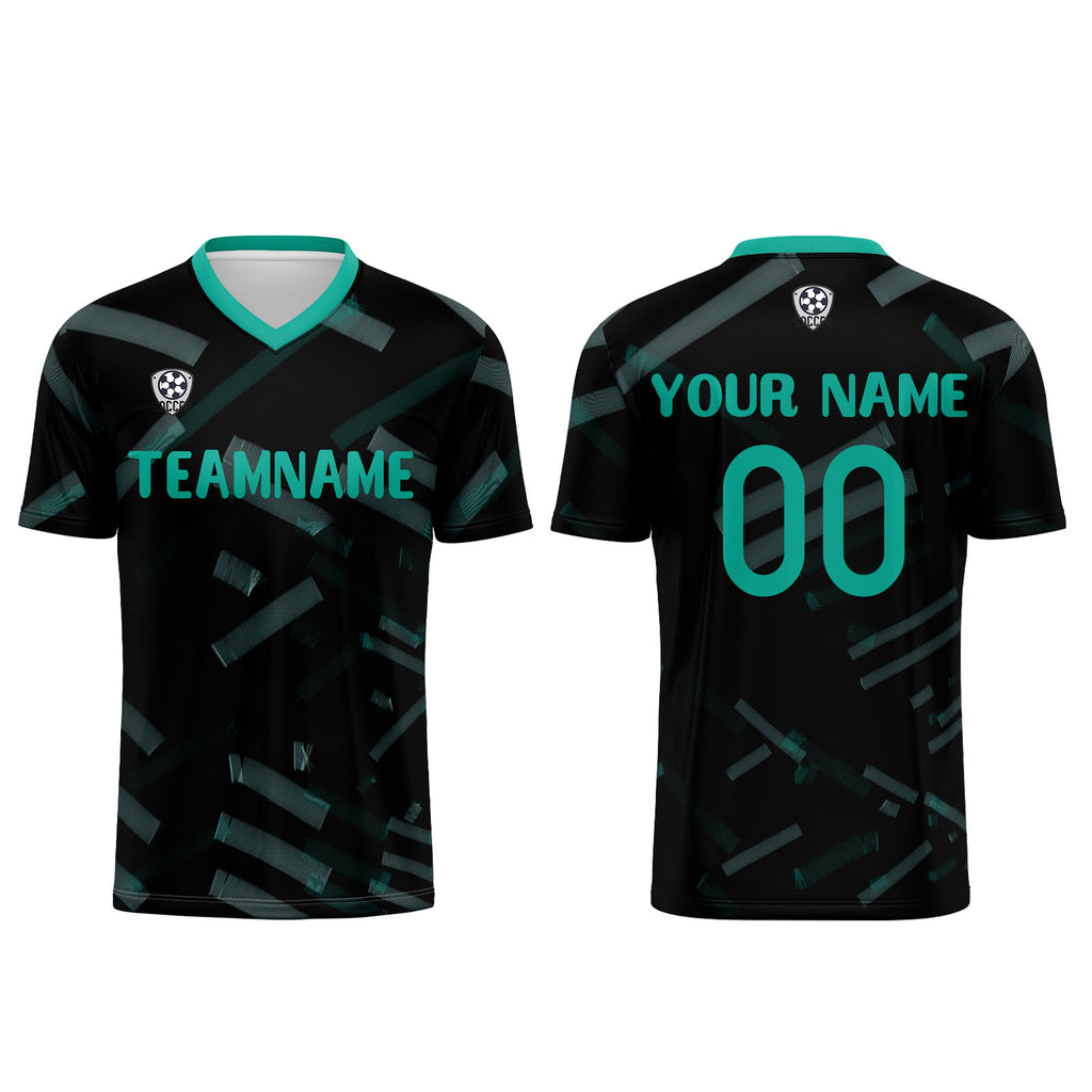 Custom Black Dark Green Jerseys for Men Women Personalized Soccer Uniforms for Adult and Kid enthsush