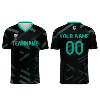 Custom Black Dark Green Jerseys for Men Women Personalized Soccer Uniforms for Adult and Kid enthsush