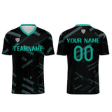 Custom Black Dark Green Jerseys for Men Women Personalized Soccer Uniforms for Adult and Kid