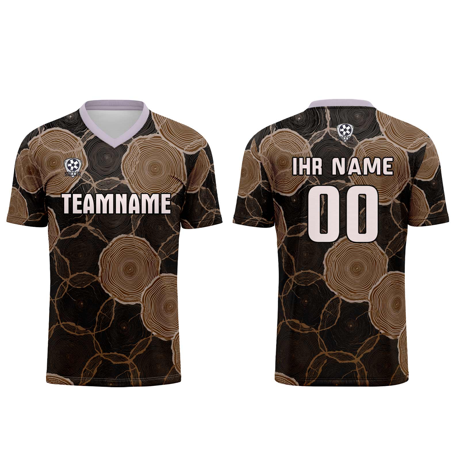 Custom Black Brown Jerseys for Men Women Personalized Soccer Uniforms for Adult and Kid enthsush