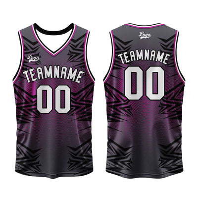 Custom Gray Black Basketball Jersey Uniform Suit Printed Your Logo Name Number enthsush