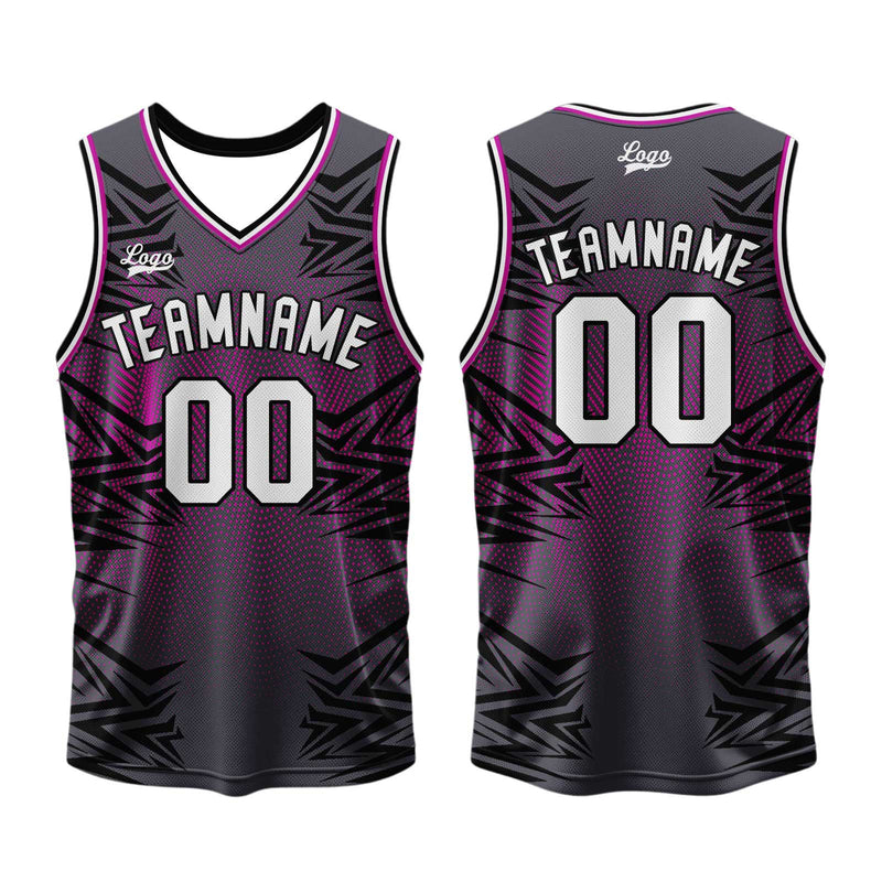 Custom Gray Black Basketball Jersey Uniform Suit Printed Your Logo Name Number