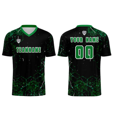 Custom Green Jerseys for Men Women Personalized Soccer Uniforms for Adult and Kid enthsush