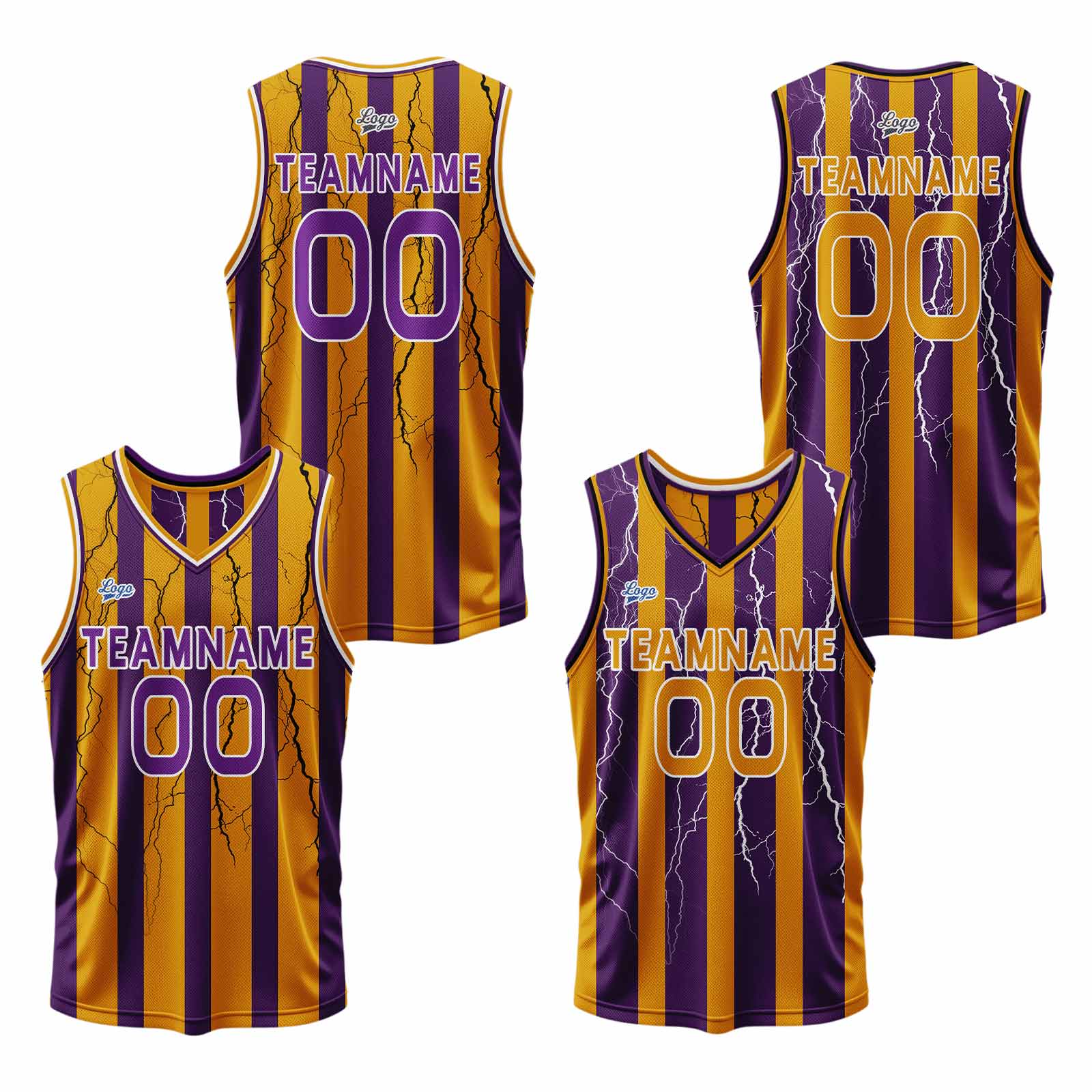 Custom Purple Orange Reversible Basketball Suit for Adults and Kids Personalized Jersey enthsush