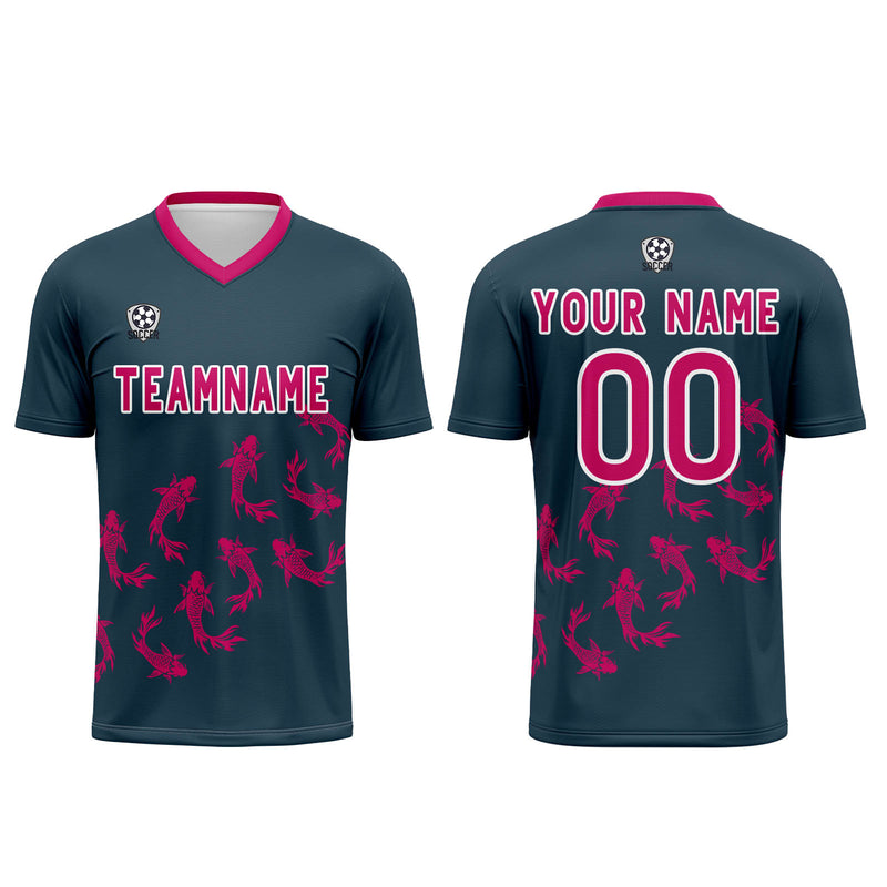 Custom Universal Blue Jerseys for Men Women Personalized Soccer Uniforms for Adult and Kid