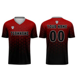 Custom Red Gray Jerseys for Men Women Personalized Soccer Uniforms for Adult and Kid
