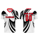 Custom White Black Jerseys for Men Women Personalized Soccer Uniforms for Adult and Kid