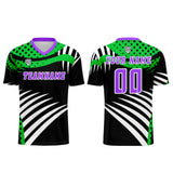 Custom Green Purple Jerseys for Men Women Personalized Soccer Uniforms for Adult and Kid