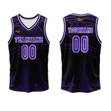 Custom Purple Basketball Jersey Uniform Suit Printed Your Logo Name Number