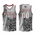 Custom Gray Black Basketball Jersey Uniform Suit Printed Your Logo Name Number enthsush