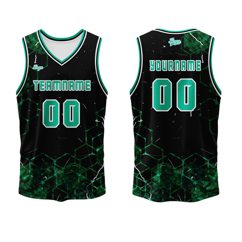 Custom  Green Basketball Jersey Uniform Suit Printed Your Logo Name Number