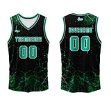 Custom  Green Basketball Jersey Uniform Suit Printed Your Logo Name Number