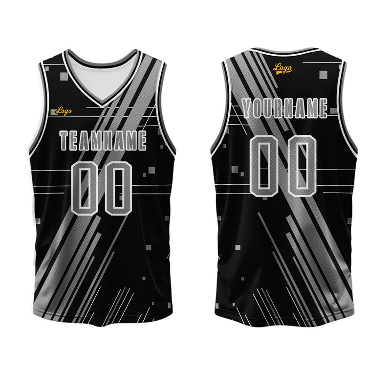 Custom Black Ash Basketball Jersey Uniform Suit Printed Your Logo Name Number