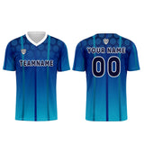 Custom Blue Jerseys for Men Women Personalized Soccer Uniforms for Adult and Kid