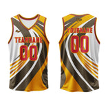 Custom Yellow Orange Basketball Jersey Uniform Suit Printed Your Logo Name Number