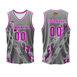 Custom Ash Powder Basketball Jersey Uniform Suit Printed Your Logo Name Number