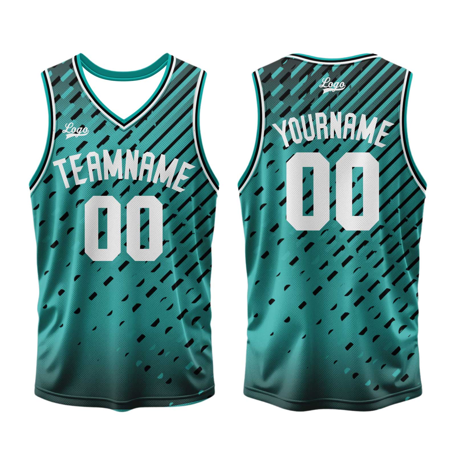 Custom Teal Basketball Jersey Uniform Suit Printed Your Logo Name Number enthsush