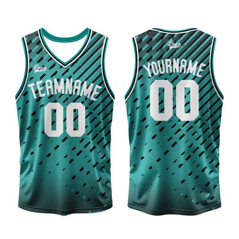 Custom Teal Basketball Jersey Uniform Suit Printed Your Logo Name Number