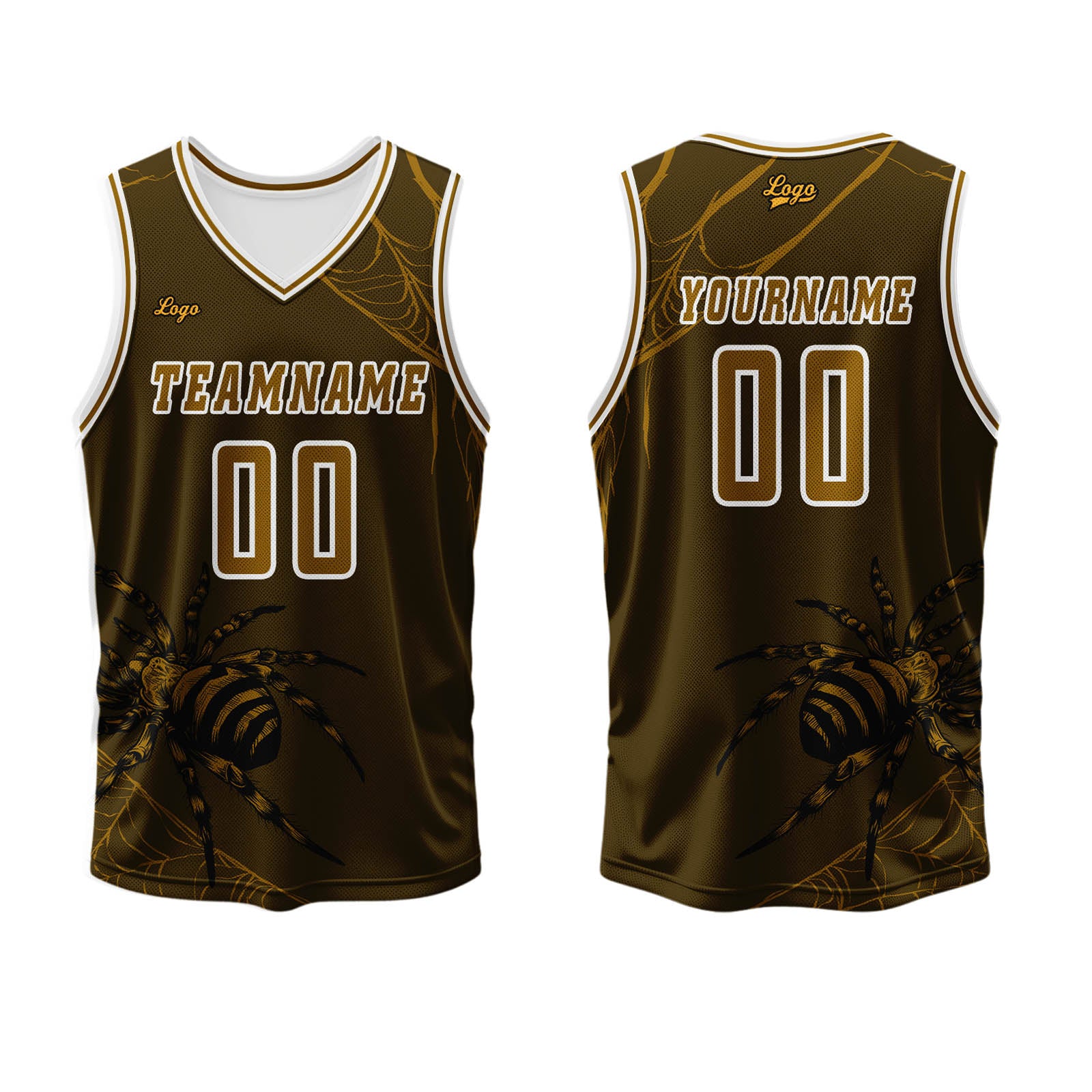 Custom Brown Basketball Jersey Uniform Suit Printed Your Logo Name Number enthsush