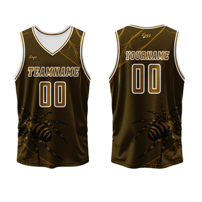 Custom Brown Basketball Jersey Uniform Suit Printed Your Logo Name Number enthsush