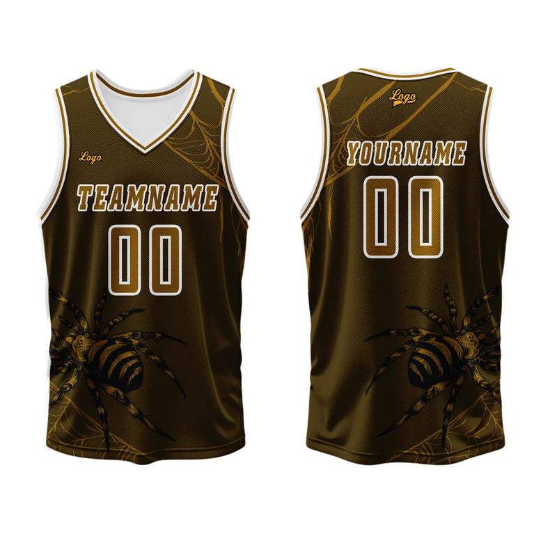 Custom Brown Basketball Jersey Uniform Suit Printed Your Logo Name Number