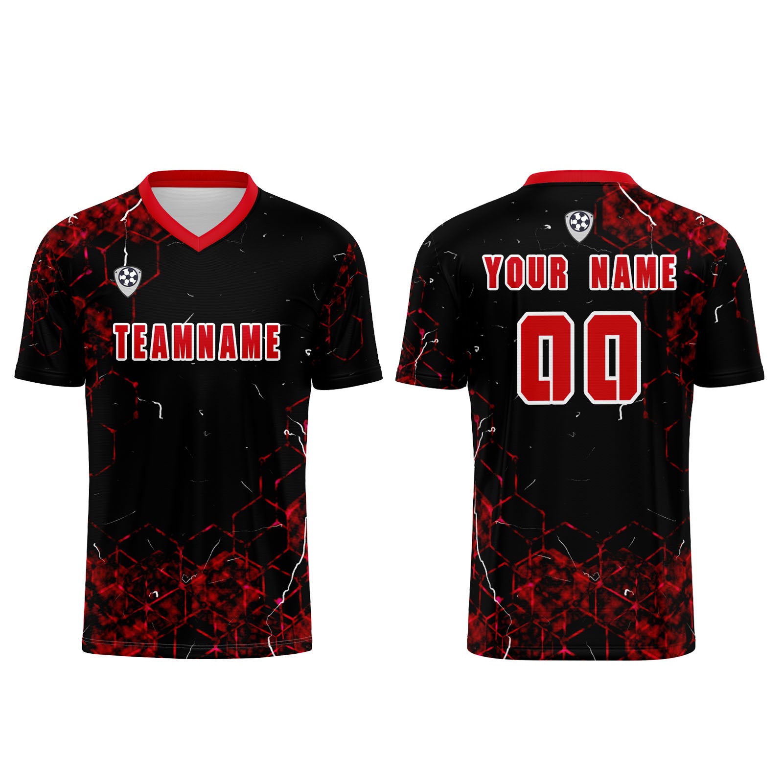 Custom Red Jerseys for Men Women Personalized Soccer Uniforms for Adult and Kid enthsush