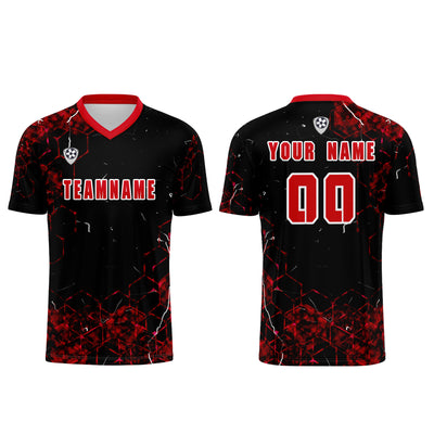 Custom Red Jerseys for Men Women Personalized Soccer Uniforms for Adult and Kid enthsush