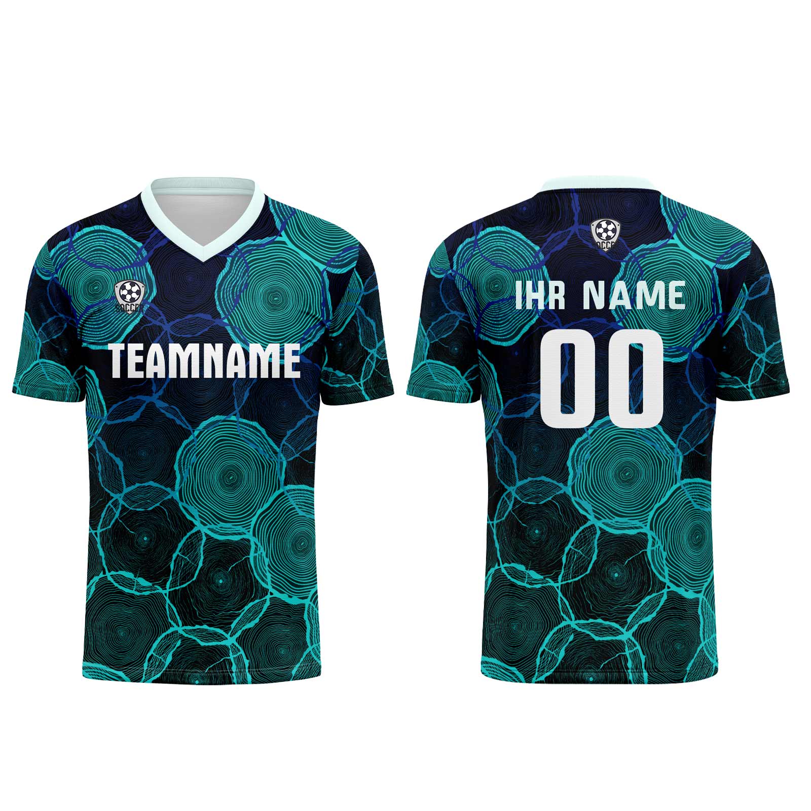 Custom Black Cyan Jerseys for Men Women Personalized Soccer Uniforms for Adult and Kid enthsush